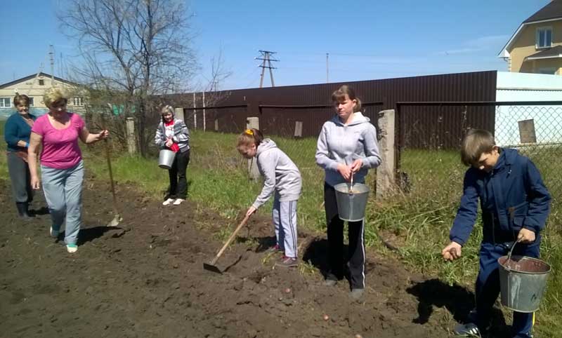Воспитанники кичигинского приюта посадили огород
