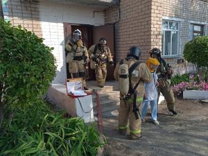 Учения пожарно-спасательного отряда прошли в детском саду 